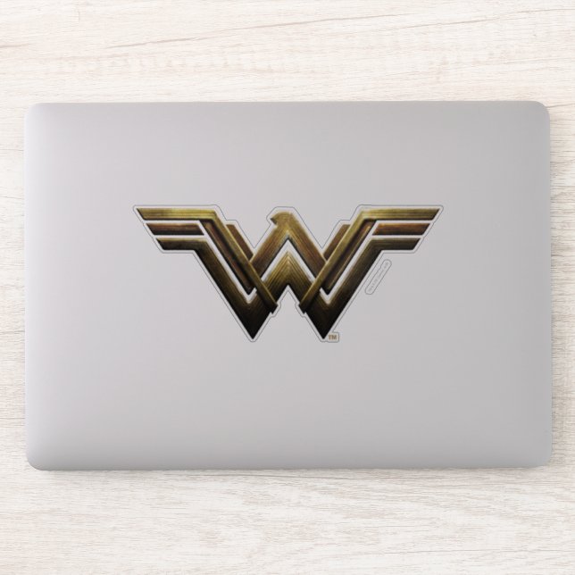 Justizielle Liga | Metallic Wonder Woman Symbol Aufkleber (Computer)