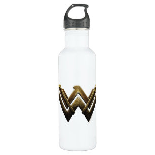 Justizielle Liga   Metallic Wonder Woman Symbol Edelstahlflasche