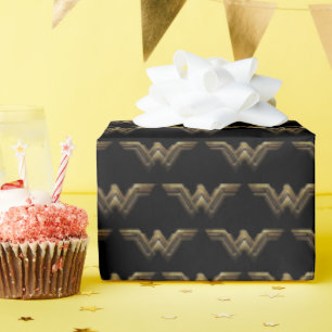 Justizielle Liga   Metallic Wonder Woman Symbol Geschenkpapier