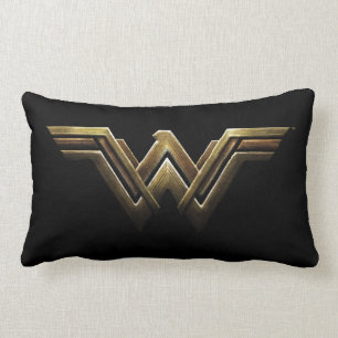 Justizielle Liga   Metallic Wonder Woman Symbol Lendenkissen