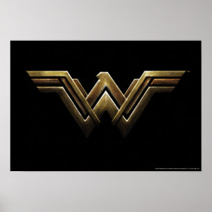 Justizielle Liga   Metallic Wonder Woman Symbol Poster