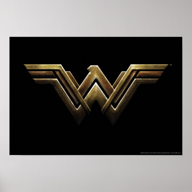 Justizielle Liga | Metallic Wonder Woman Symbol Poster (Vorne)