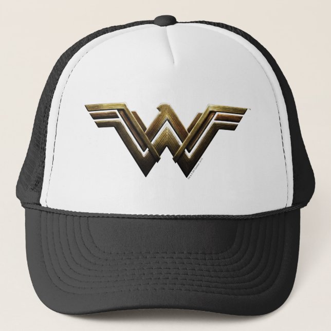 Justizielle Liga | Metallic Wonder Woman Symbol Truckerkappe (Vorderseite)