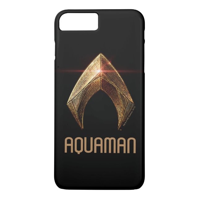 Justizielle Liga | Metallisches Aquaman-Symbol Case-Mate iPhone Hülle (Rückseite)