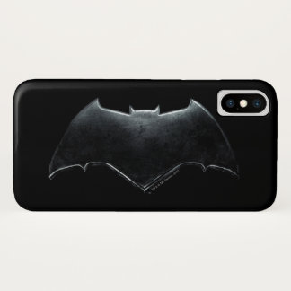 Justizielle Liga | Metallisches Batman-Symbol iPhone X Hülle