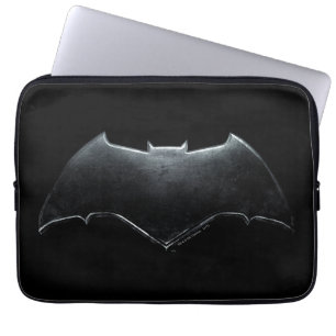 Justizielle Liga Metallisches Batman-Symbol Laptopschutzhülle
