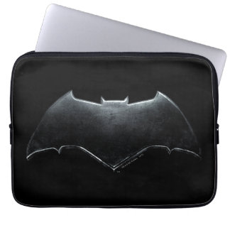 Justizielle Liga | Metallisches Batman-Symbol Laptopschutzhülle