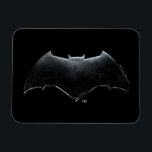 Justizielle Liga | Metallisches Batman-Symbol Magnet<br><div class="desc">Das ist Batmans abgenutztes Symbol für Metallschläger aus dem Film der Gerechtigkeitsliga.</div>