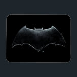 Justizielle Liga | Metallisches Batman-Symbol Magnet<br><div class="desc">Das ist Batmans abgenutztes Symbol für Metallschläger aus dem Film der Gerechtigkeitsliga.</div>