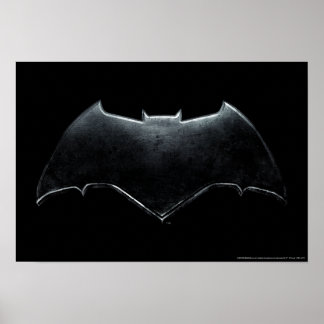 Justizielle Liga | Metallisches Batman-Symbol Poster