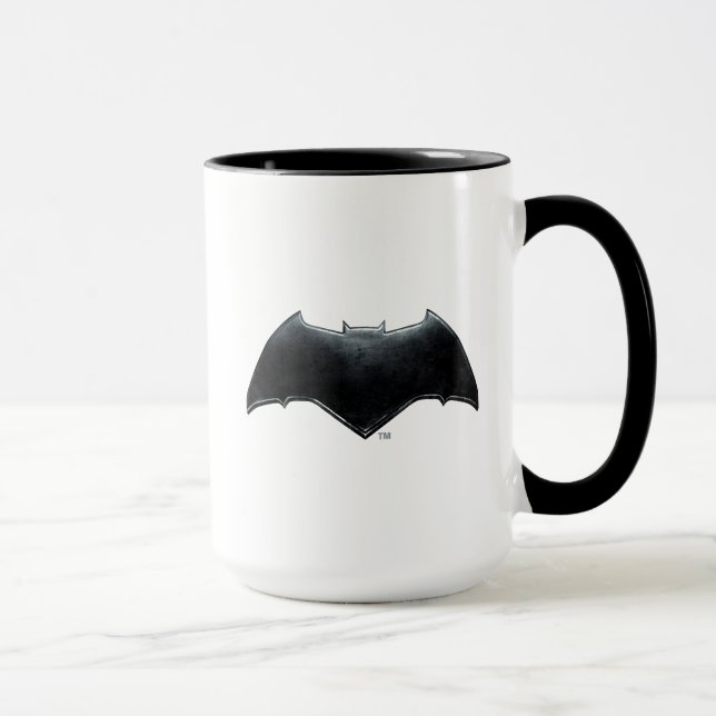 Justizielle Liga | Metallisches Batman-Symbol Tasse (Rechts)