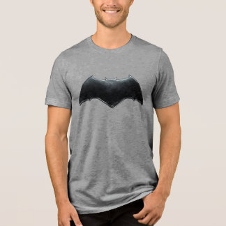 Justizielle Liga | Metallisches Batman-Symbol Tri-Blend Shirt