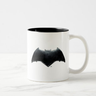 Justizielle Liga   Metallisches Batman-Symbol Zweifarbige Tasse