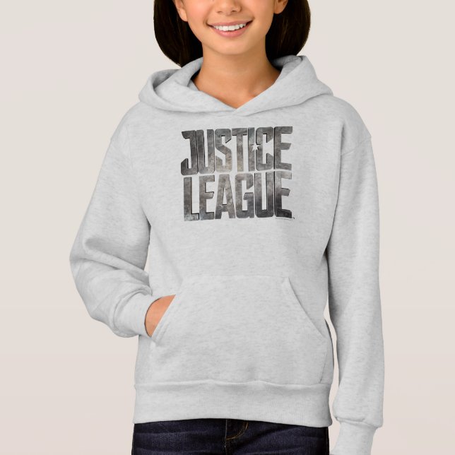 Justizielle Liga | Metallisches Logo der Gerechtig Hoodie (Vorderseite)