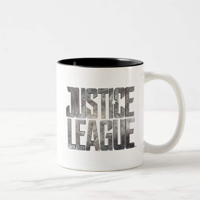 Justizielle Liga | Metallisches Logo der Gerechtig Zweifarbige Tasse (Rechts)