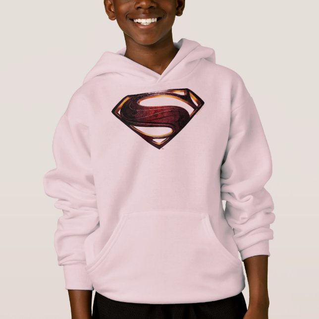 Justizielle Liga | Metallisches Superman-Symbol Hoodie (Vorderseite)