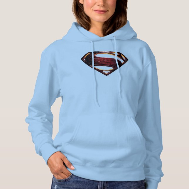 Justizielle Liga | Metallisches Superman-Symbol Hoodie (Vorderseite)