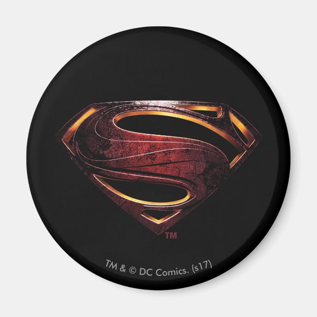Justizielle Liga | Metallisches Superman-Symbol Magnet (Vorne)