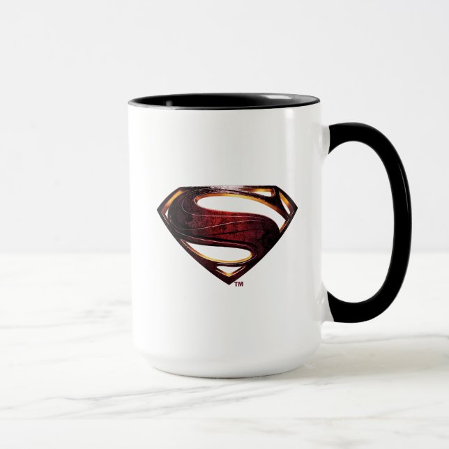 Justizielle Liga | Metallisches Superman-Symbol Tasse (Rechts)
