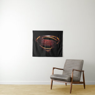 Justizielle Liga Metallisches Superman-Symbol Wandteppich