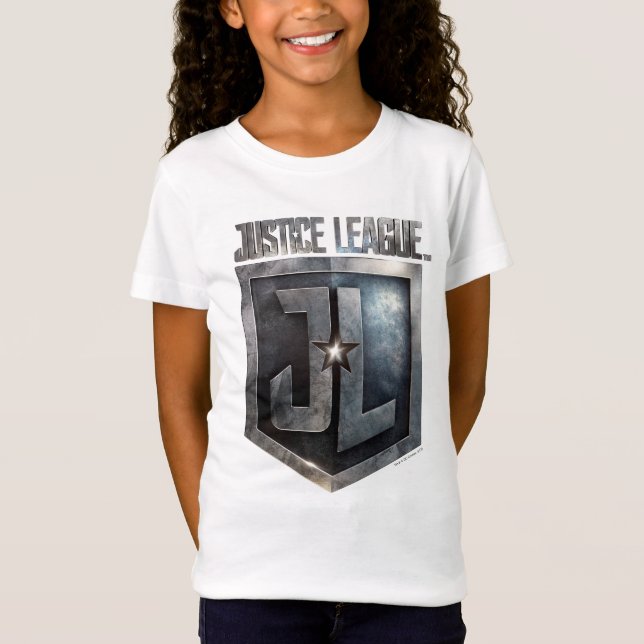 Justizielle Liga | Metallschild T-Shirt (Vorderseite)