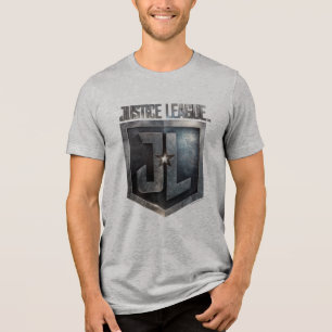 Justizielle Liga Metallschild Tri-Blend Shirt