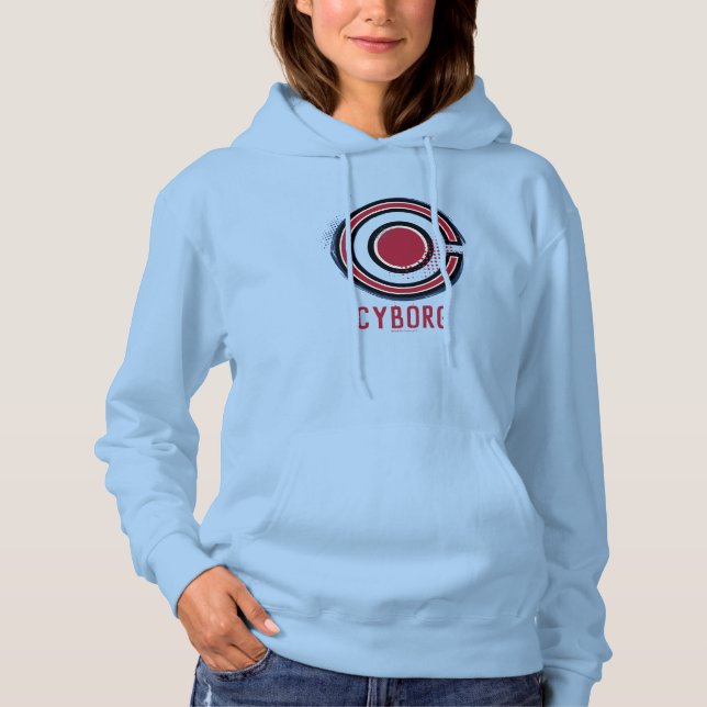 Justizielle Liga | Pinsel und Halftone Cyborg - Sy Hoodie (Vorderseite)