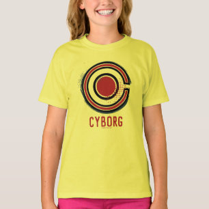 Justizielle Liga   Pinsel und Halftone Cyborg - Sy T-Shirt