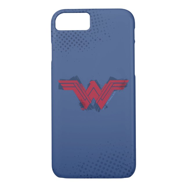 Justizielle Liga | Pinsel Wonder Woman Symbol Case-Mate iPhone Hülle (Rückseite)