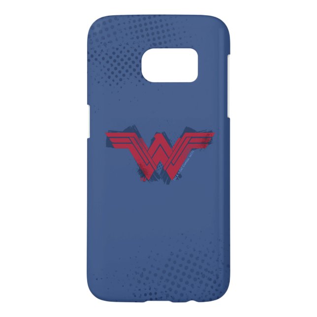 Justizielle Liga | Pinsel Wonder Woman Symbol Case-Mate Samsung Galaxy Hülle (Rückseite)