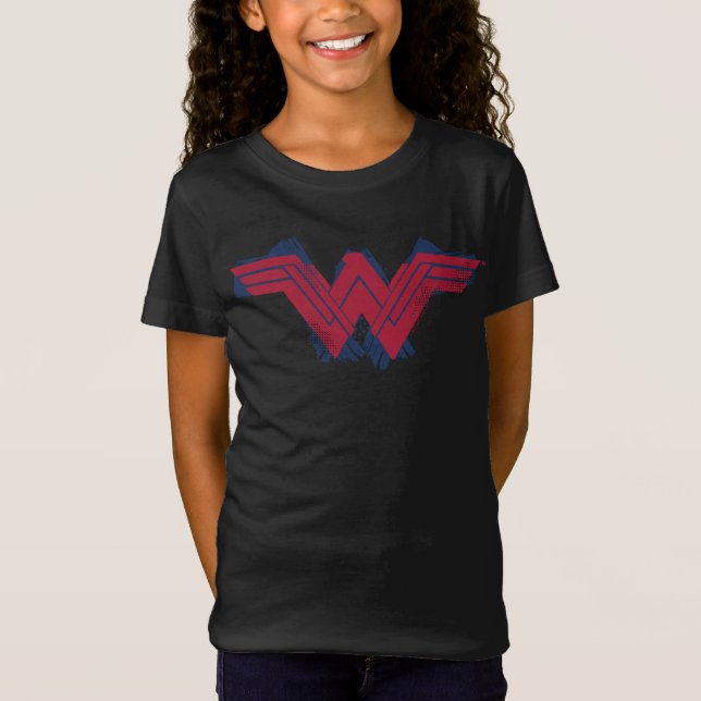Justizielle Liga | Pinsel Wonder Woman Symbol T-Shirt (Vorderseite)