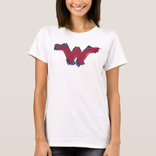 Justizielle Liga Pinsel Wonder Woman Symbol T-Shirt
