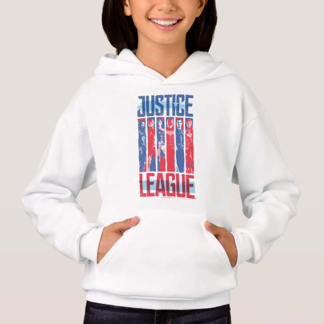 Justizielle Liga | Pop der Blue & Red Group Art Hoodie (Vorderseite)