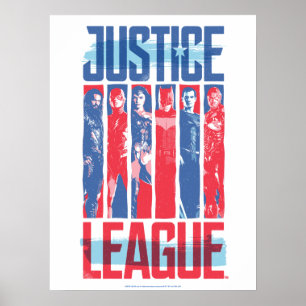 Justizielle Liga   Pop der Blue & Red Group Art Poster