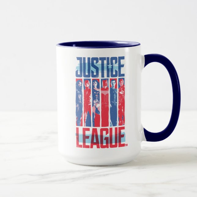 Justizielle Liga | Pop der Blue & Red Group Art Tasse (Rechts)