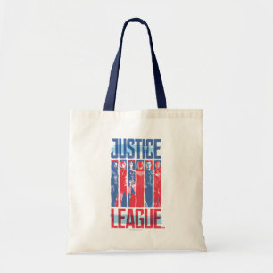 Justizielle Liga   Pop der Blue & Red Group Art Tragetasche