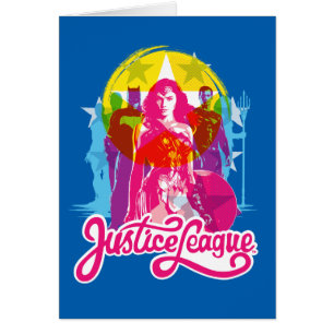 Justizielle Liga   Retro Group & Logo Pop Art
