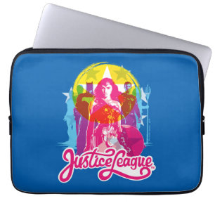Justizielle Liga Retro Group & Logo Pop Art Laptopschutzhülle
