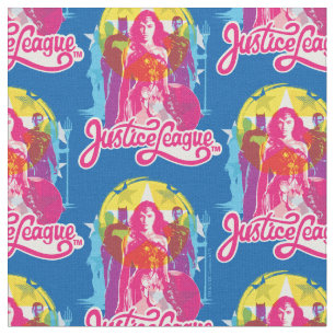 Justizielle Liga   Retro Group & Logo Pop Art Stoff