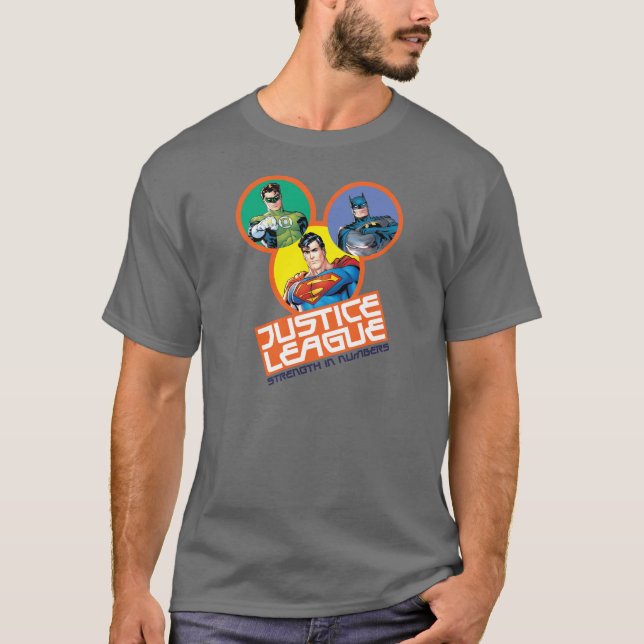 Justizielle Liga "Stärke in Zahlen" T-Shirt (Vorderseite)
