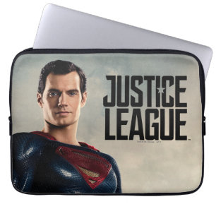 Justizielle Liga Superman auf Schlachtfeld Laptopschutzhülle