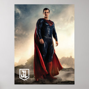 Justizielle Liga   Superman auf Schlachtfeld Poster