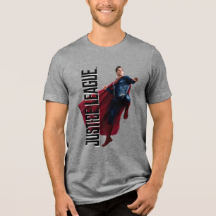 Justizielle Liga Superman auf Schlachtfeld Tri-Blend Shirt