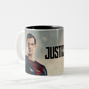 Justizielle Liga   Superman auf Schlachtfeld Zweifarbige Tasse