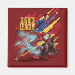 Justizielle Liga   Superman, Flash & Batman Abzeic Magnet