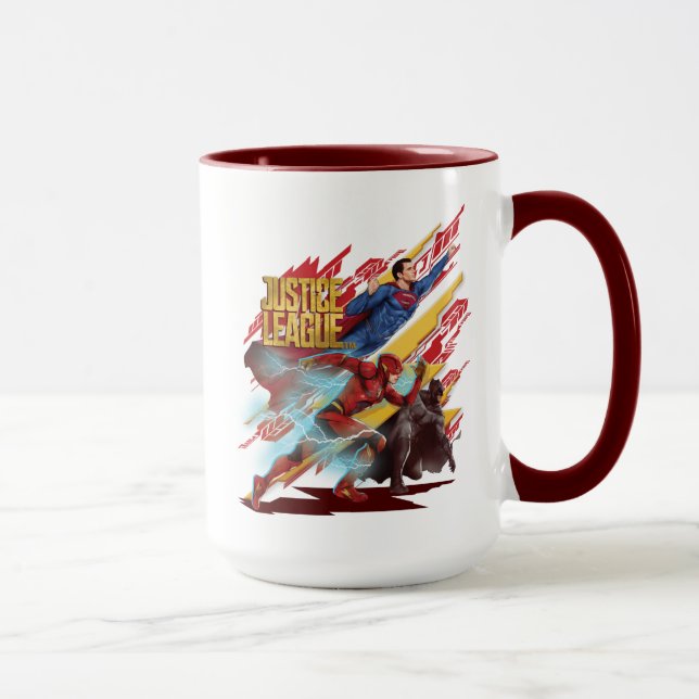 Justizielle Liga | Superman, Flash & Batman Abzeic Tasse (Rechts)