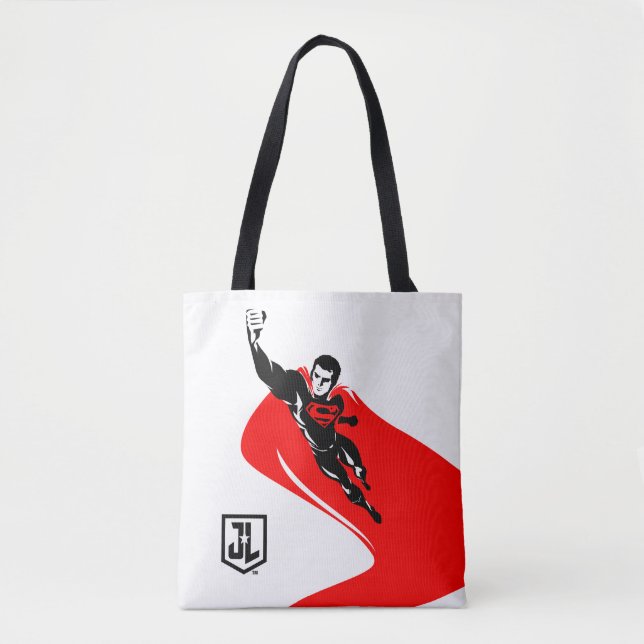 Justizielle Liga | Superman Flying Noir Pop Art (Vorderseite)