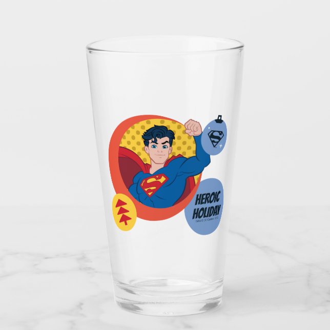 Justizielle Liga Superman Holiday Bauble Glas (Vorderseite)