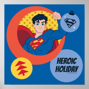 Justizielle Liga Superman Holiday Bauble Poster