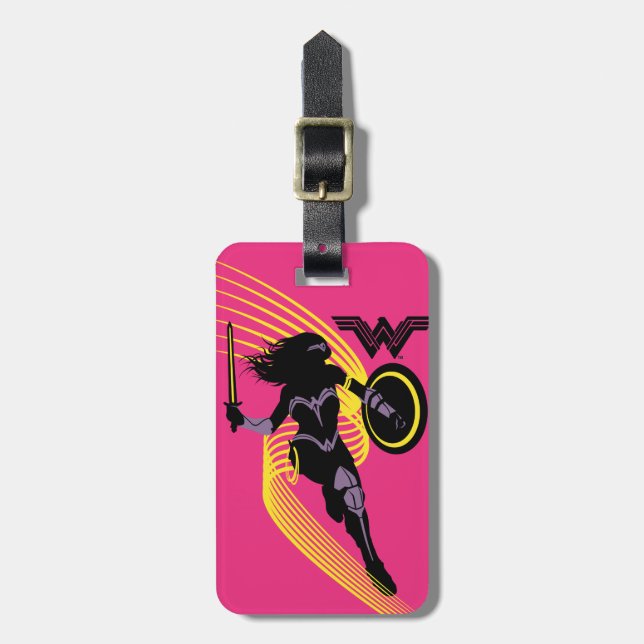 Justizielle Liga | Symbol "Wonder Woman Silhouette Gepäckanhänger (Vorderseite vertikal)